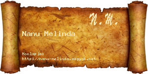 Nanu Melinda névjegykártya