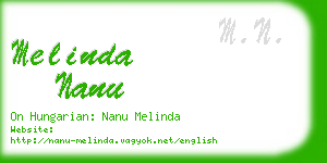 melinda nanu business card